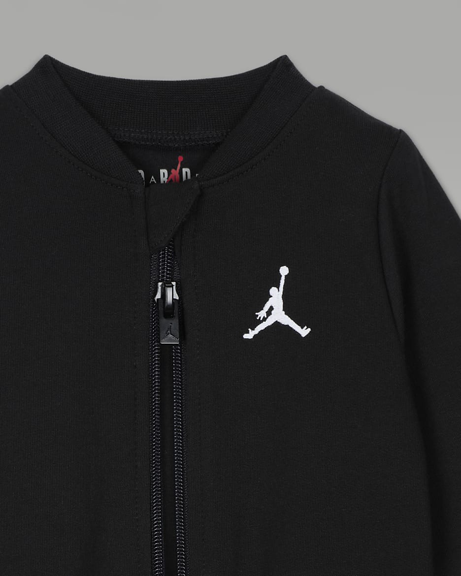 Coverall med tossor Jordan Jumpman för baby (0–9 mån) - Svart