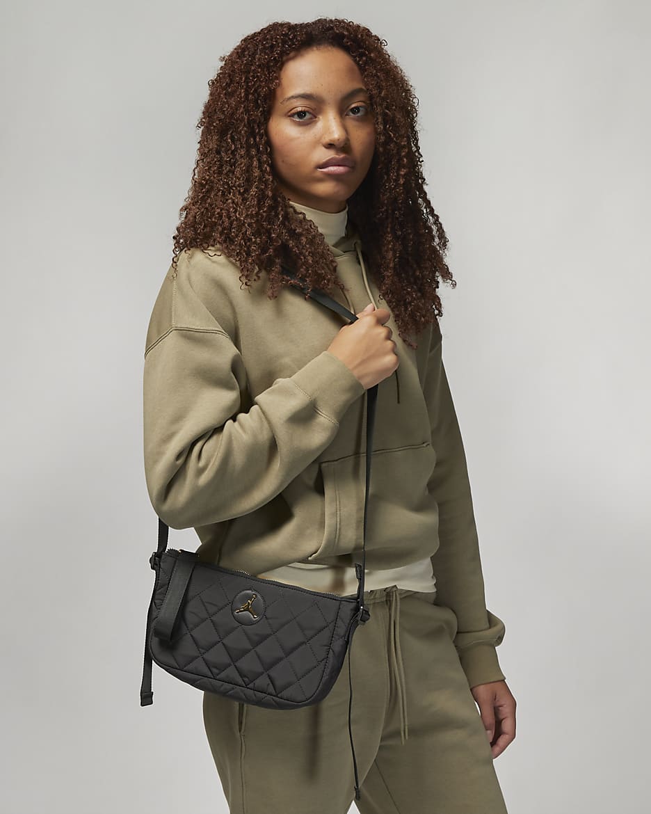 Jordan Diamond Quilted Handbag - Negro