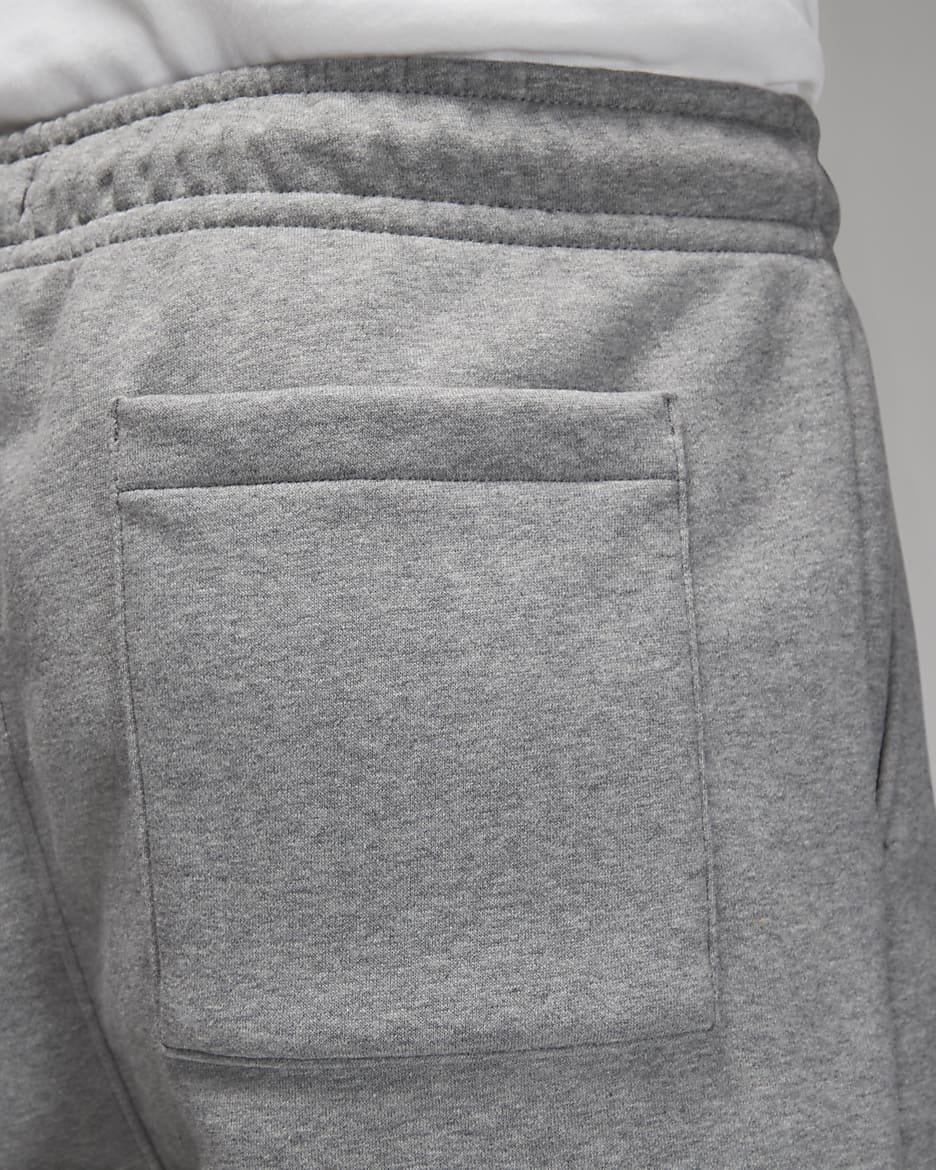 Jordan Brooklyn Fleece Herrenshorts - Carbon Heather/Weiß