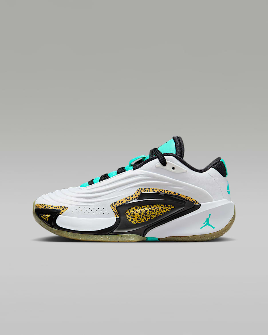 Luka 3 Older Kids' Basketball Shoes - White/Laser Orange/Gum Light Brown/Hyper Jade