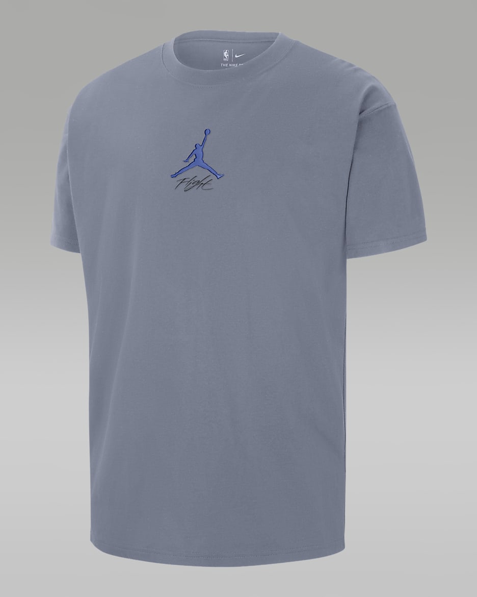 Dallas Mavericks Courtside Statement Edition Men's Jordan NBA T-Shirt - Ashen Slate