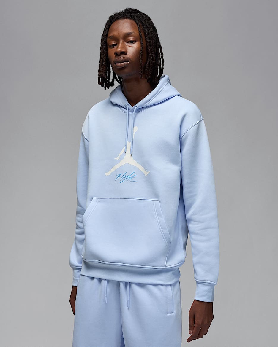 Jordan Essentials Men's Fleece Hoodie - Hydrogen Blue/Sail