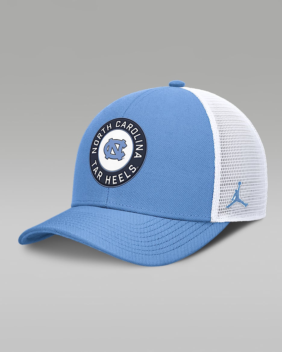 North Carolina Primetime Rise Men's Jordan Brand Dri-FIT College Trucker Adjustable Hat - Light Blue