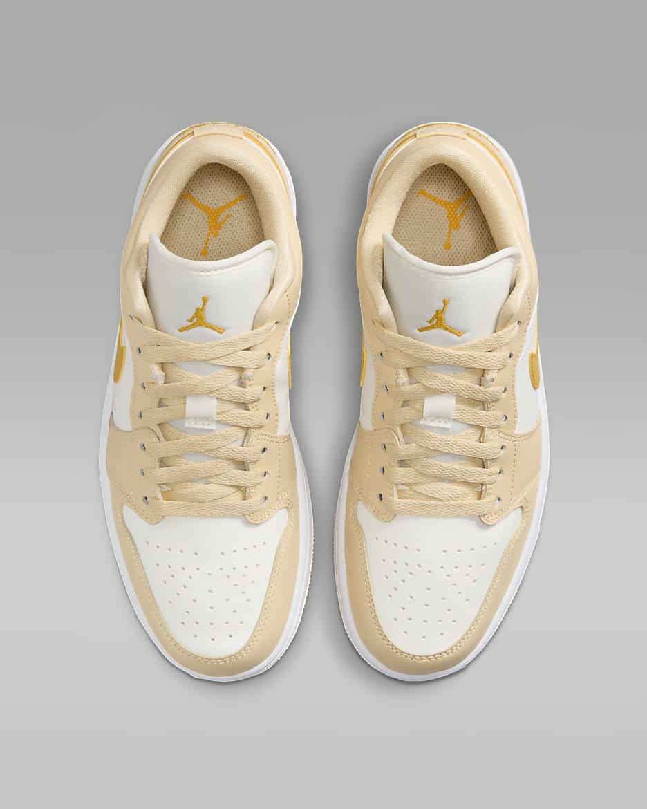 Air Jordan 1 Low Women's Shoes - Sail/Pale Vanilla/White/Yellow Ochre