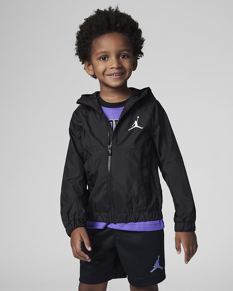 Jordan Little Kids' Full-Zip Jacket - Black/White