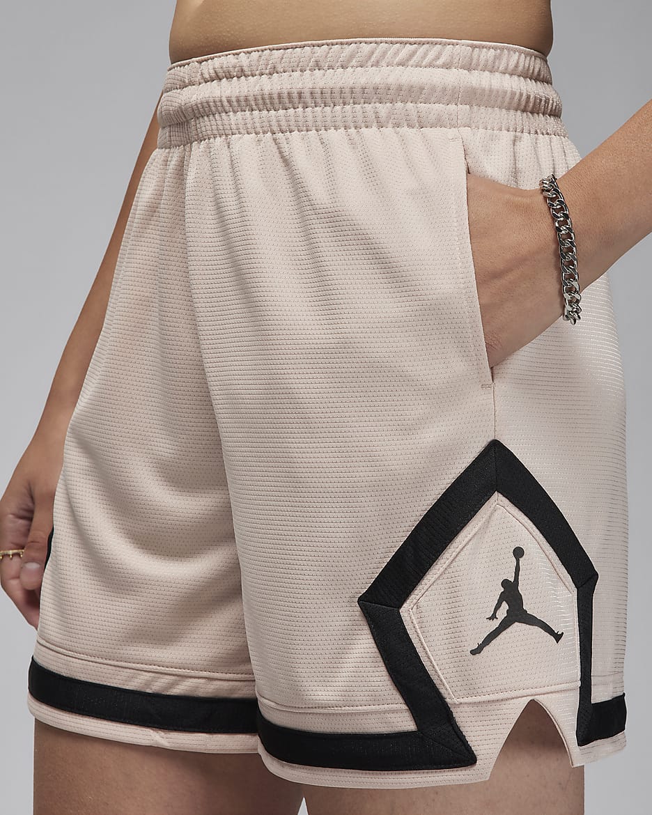 Jordan Sport Women's 10cm (approx.) Diamond Shorts - Particle Beige/Particle Beige/Black/Black