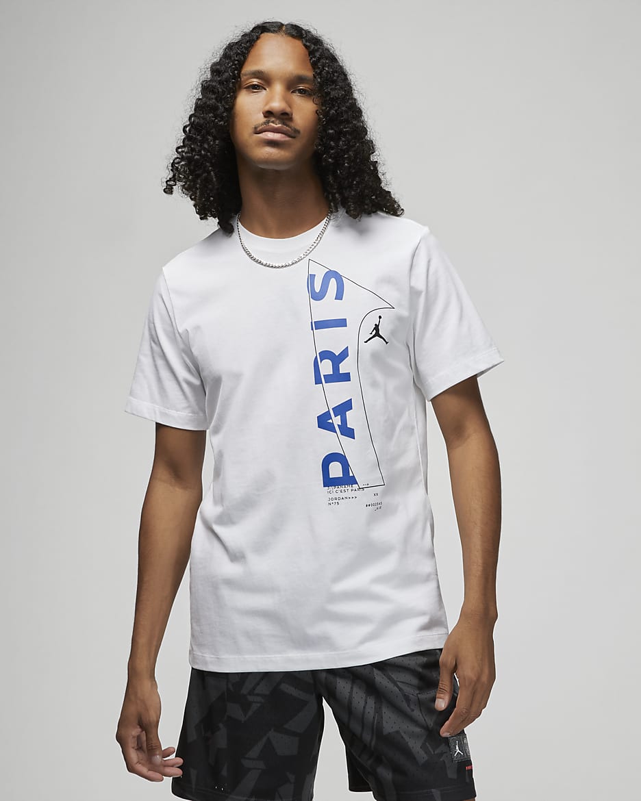 Paris Saint-Germain Men's T-Shirt - White/Game Royal/Black