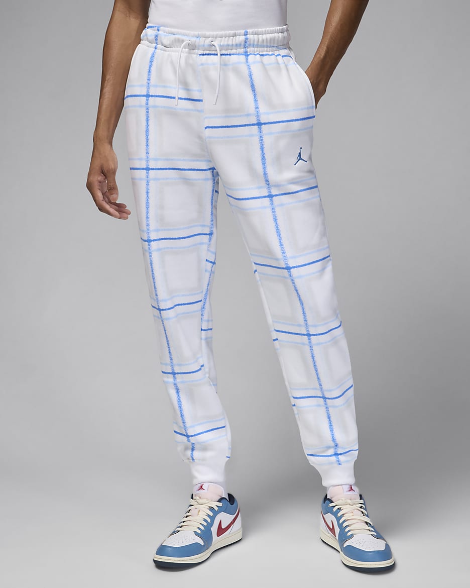 Jordan Essentials Men's Fleece Trousers - White/Legend Blue