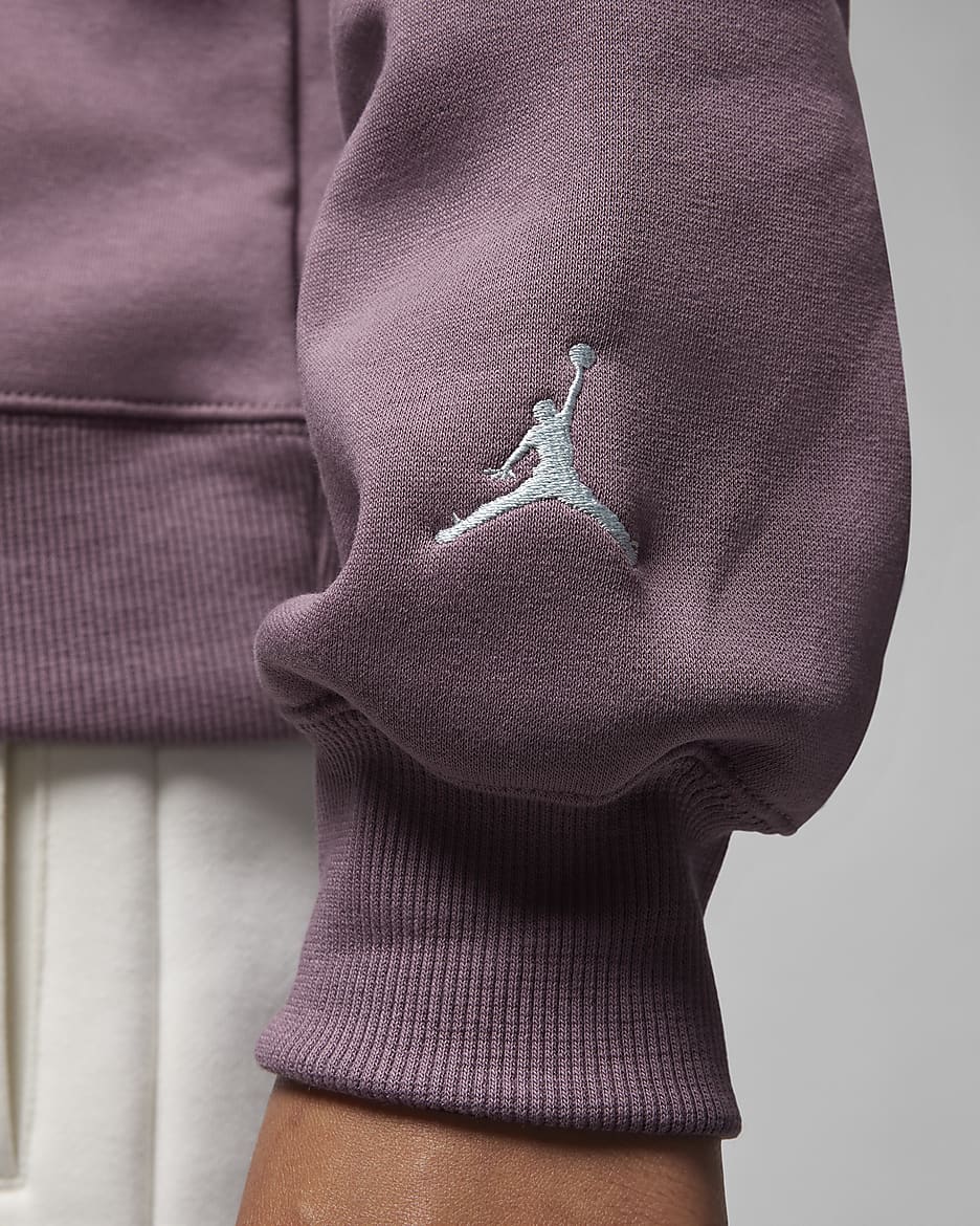 Jordan Brooklyn Fleece Women's Graphic Crew-Neck Sweatshirt - Sky J Mauve