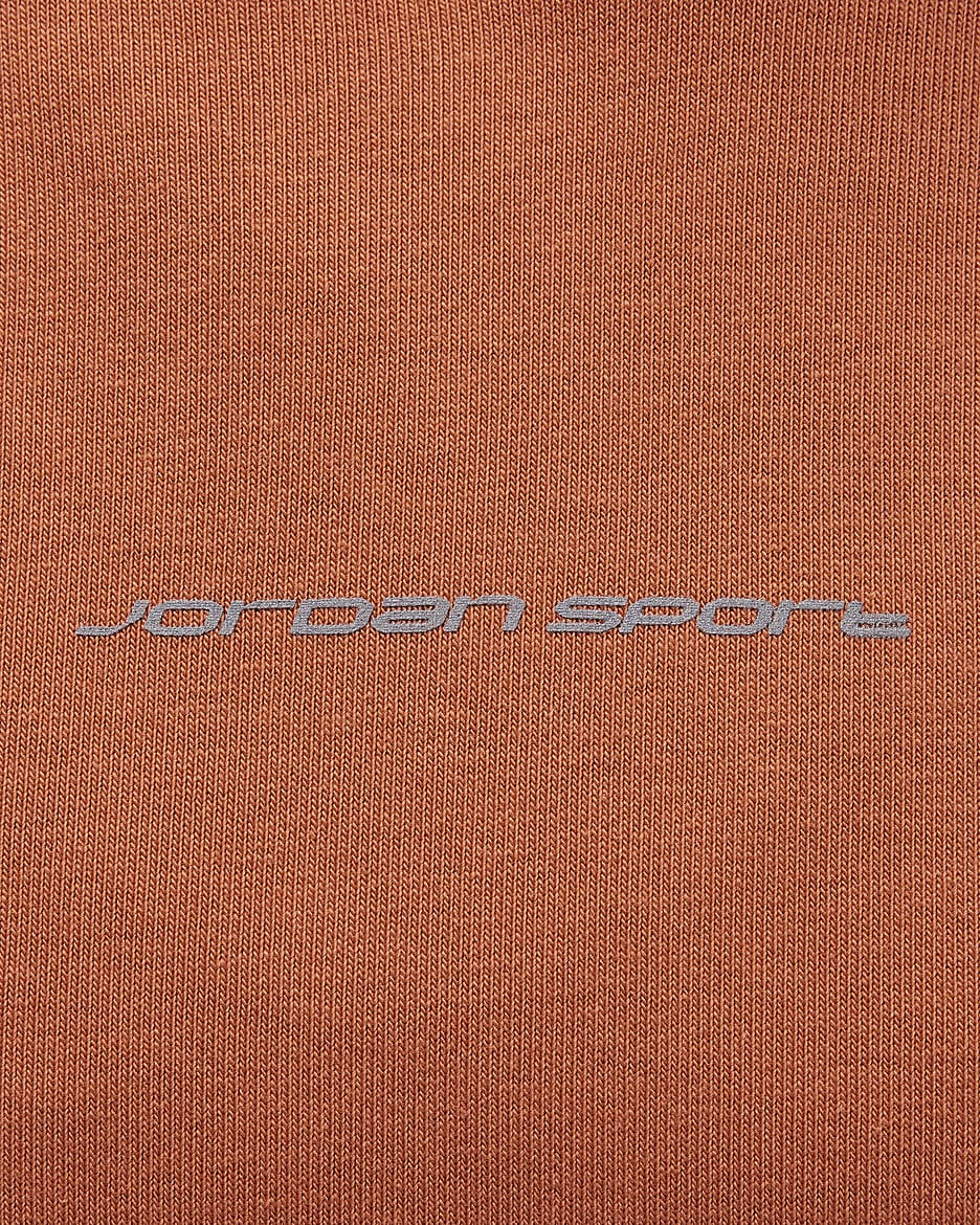 Felpa in fleece con cappuccio e grafica Jordan Sport – Donna - Dusty Peach/Stealth