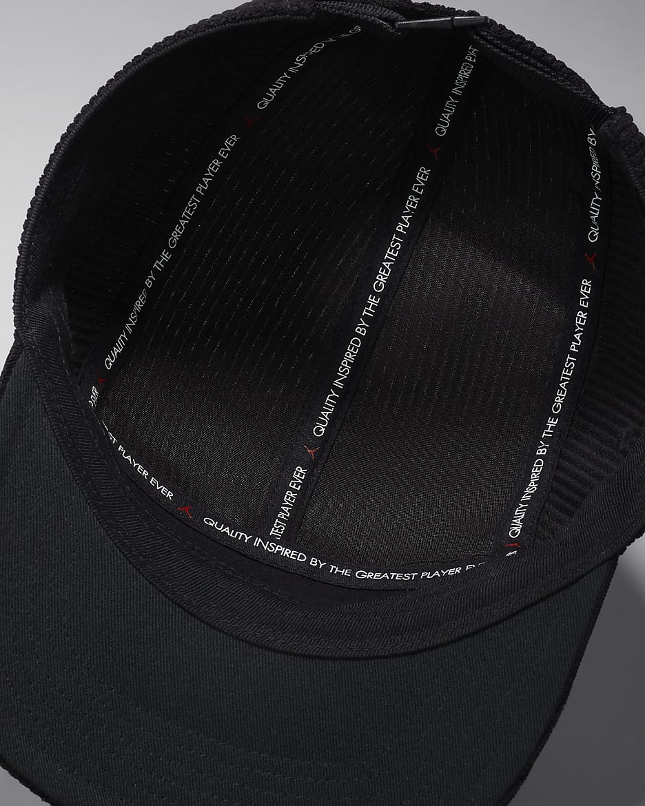 Gorra Jordan Fly Jumpman - Negro/Gris humo oscuro