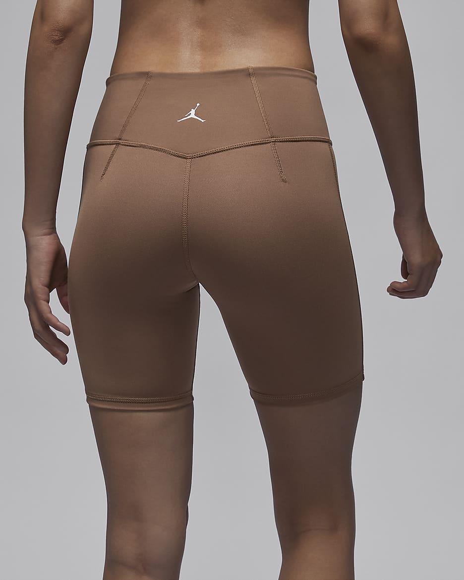 Jordan Sport Women's High-Waisted 7" Bike Shorts - Archaeo Brown/White