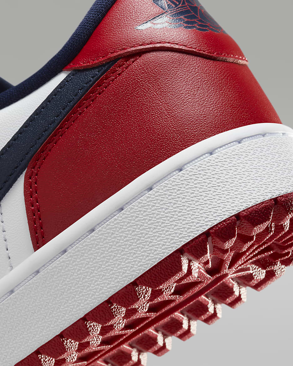 Air Jordan 1 Low G Golf Shoes - White/Varsity Red/Obsidian