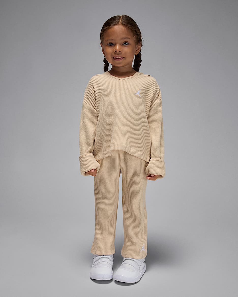 Jordan Toddler Heir To The Crown 2-Piece Ribbed Pullover Set - Sanddrift