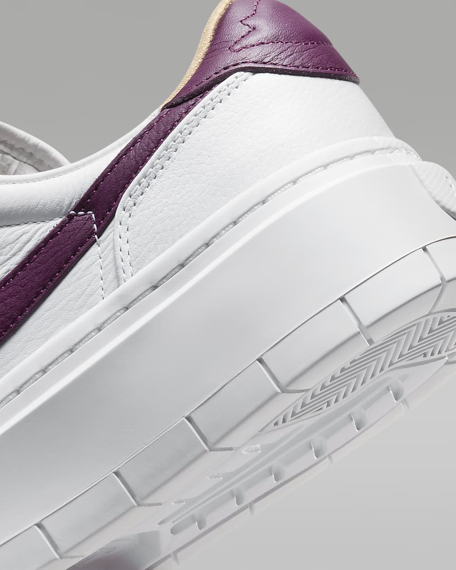 Air Jordan 1 Elevate Low Women's Shoes - White/White/White Onyx/Bordeaux