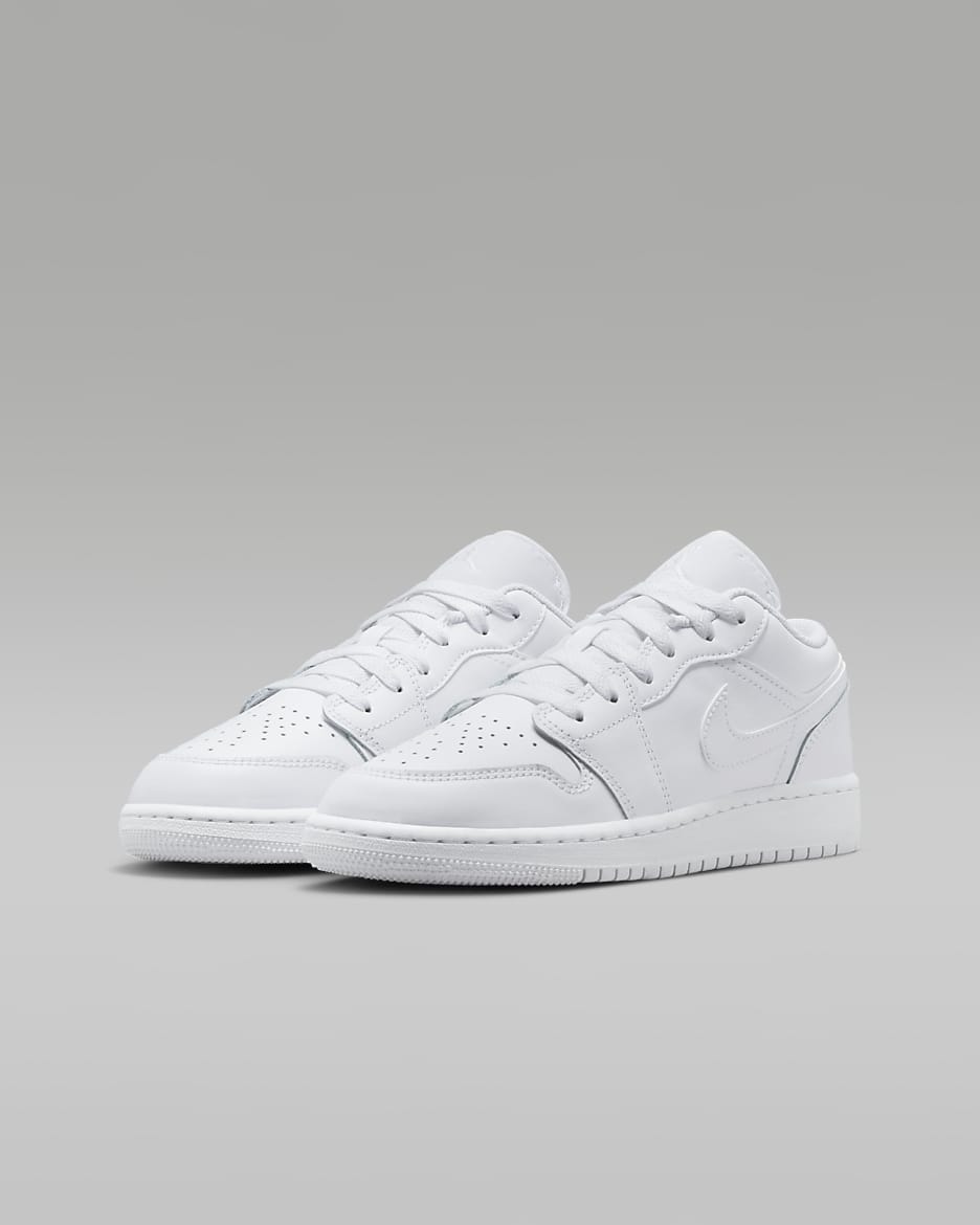 Air Jordan 1 Low cipő nagyobb gyerekeknek - Fehér/Fehér/Fehér