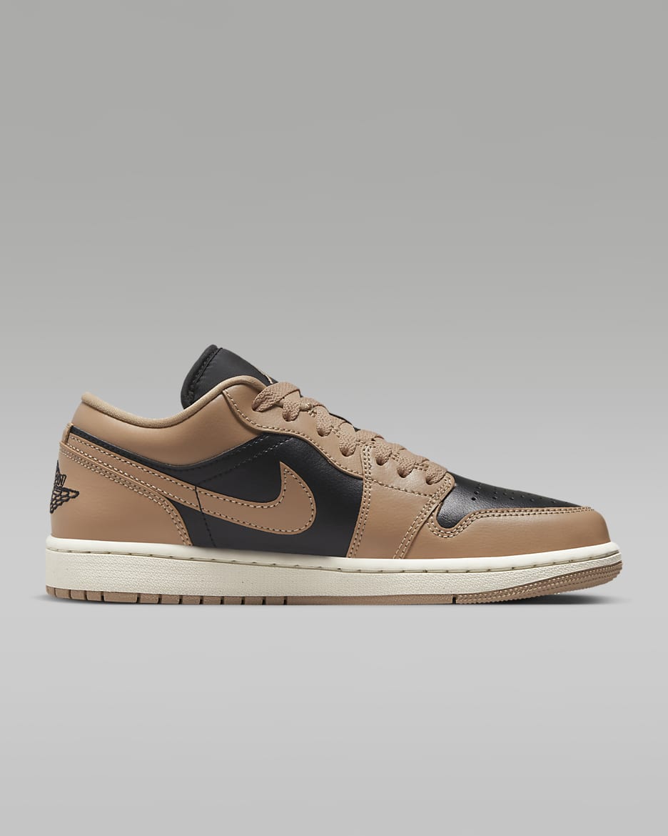 Air Jordan 1 Low Women's Shoes - Desert/Sail/Black