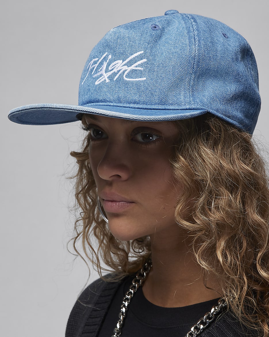 Jordan Pro Unstructured 5-Panel Hat - Blue Grey/White