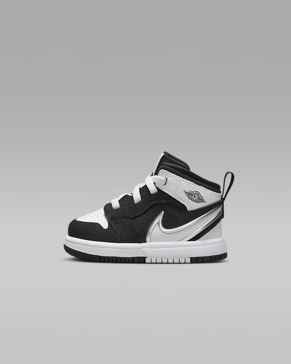 Jordan 1 Mid RM EasyOn Baby/Toddler Shoes - Black/White