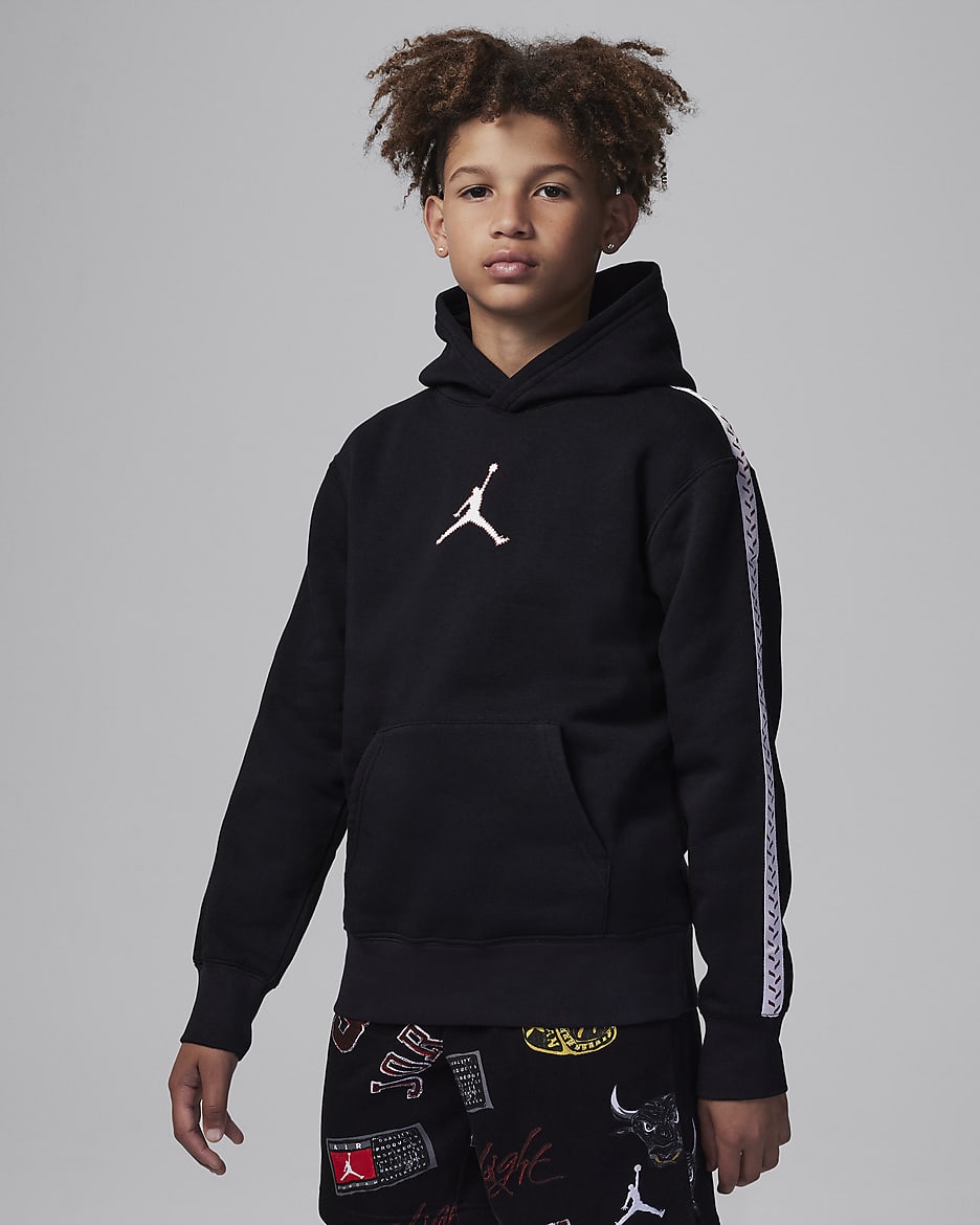 Jordan MJ Flight MVP Big Kids' Pullover Hoodie - Black