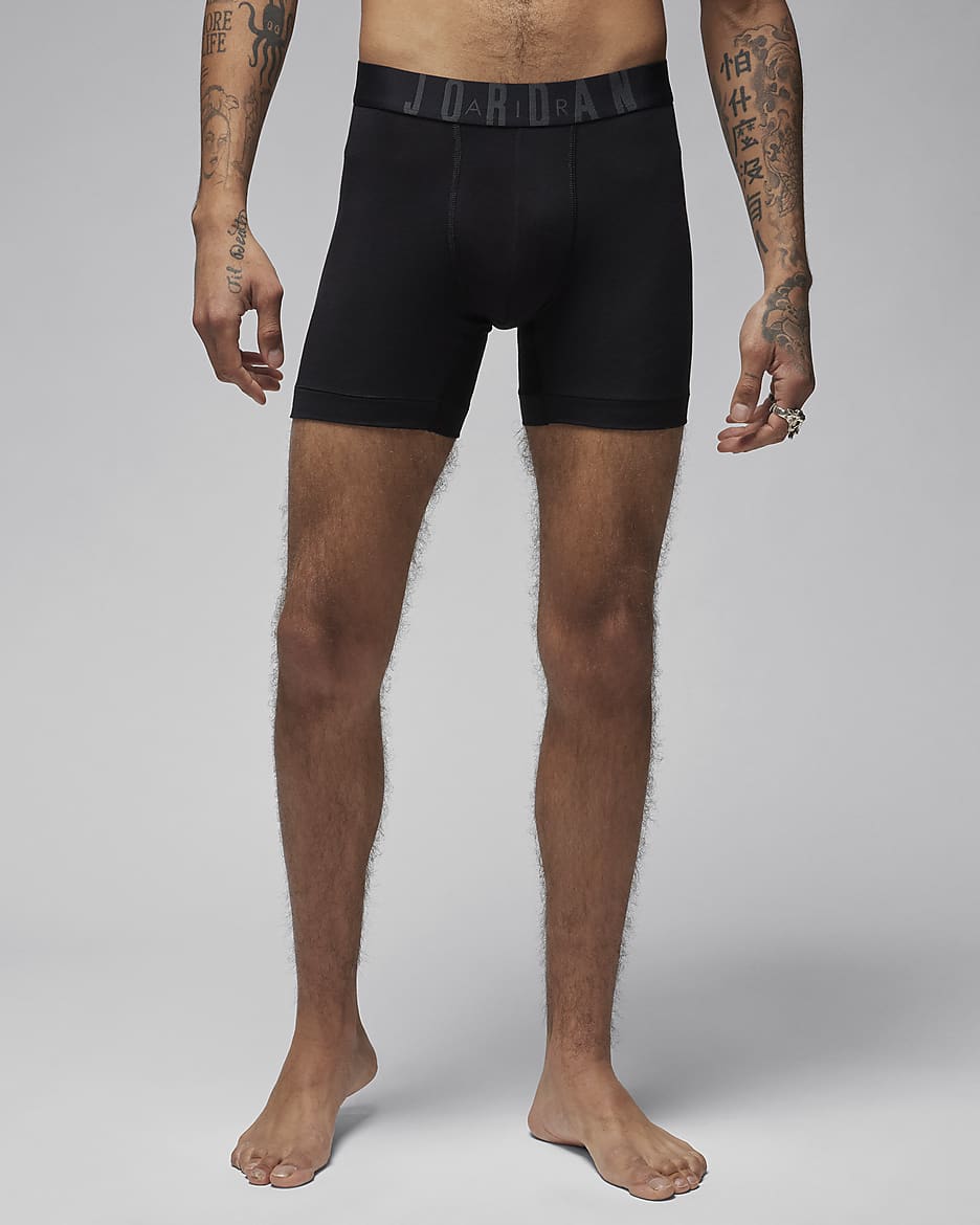 Ropa interior Flight Modal para hombre (paquete de 3) Jordan - Negro