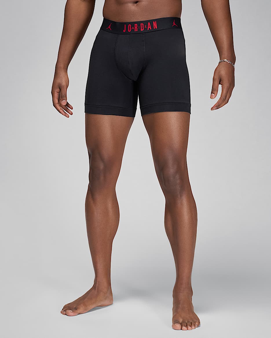 Jordan Men's Flight Cotton Core Boxer Briefs (3-Pack) - Black/White