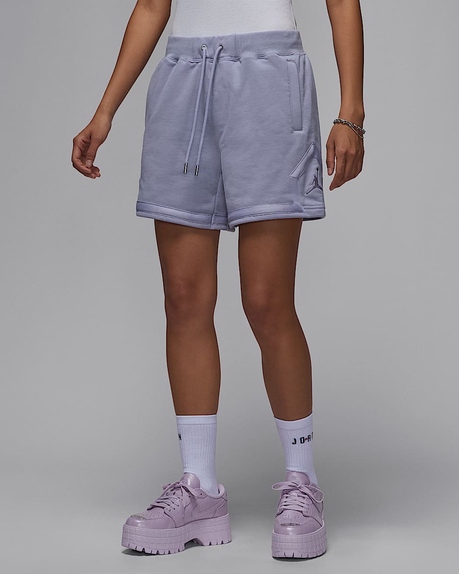 Shorts Diamond de French Terry para mujer Jordan Flight Fleece - Índigo neblina