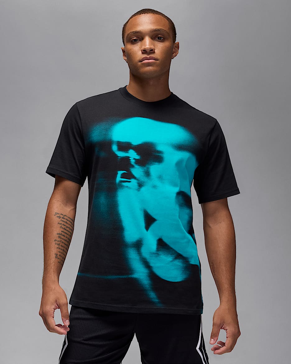 Jordan Sport Men's Dri-FIT Short-Sleeve Top - Black/Gamma Blue