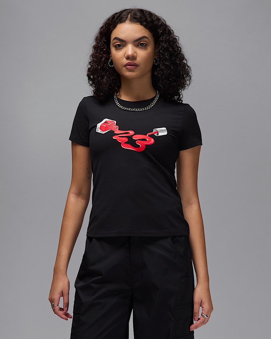 Playera con gráfico para mujer Jordan - Negro