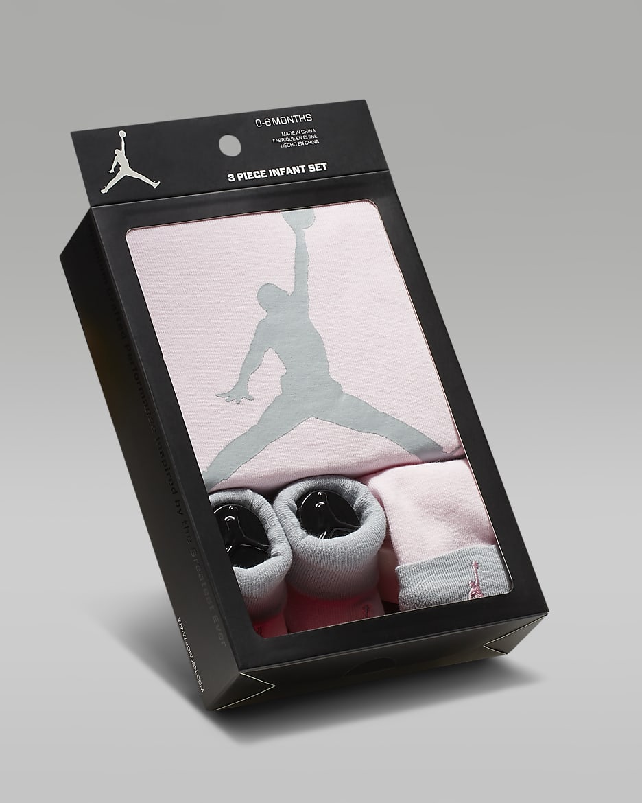 Jordan Baby 3-Piece Box Set - Pink Foam