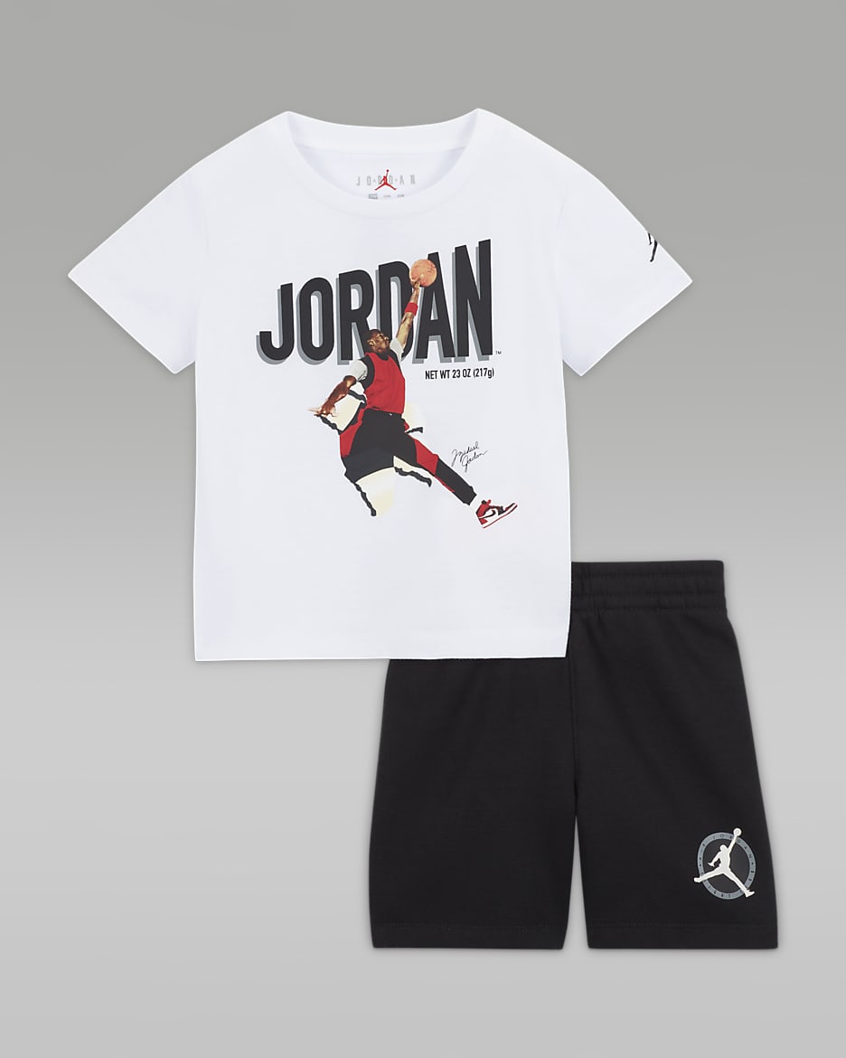 Completo Jordan Flight MVP Shorts Set – Bebè (12-24 mesi) - Nero