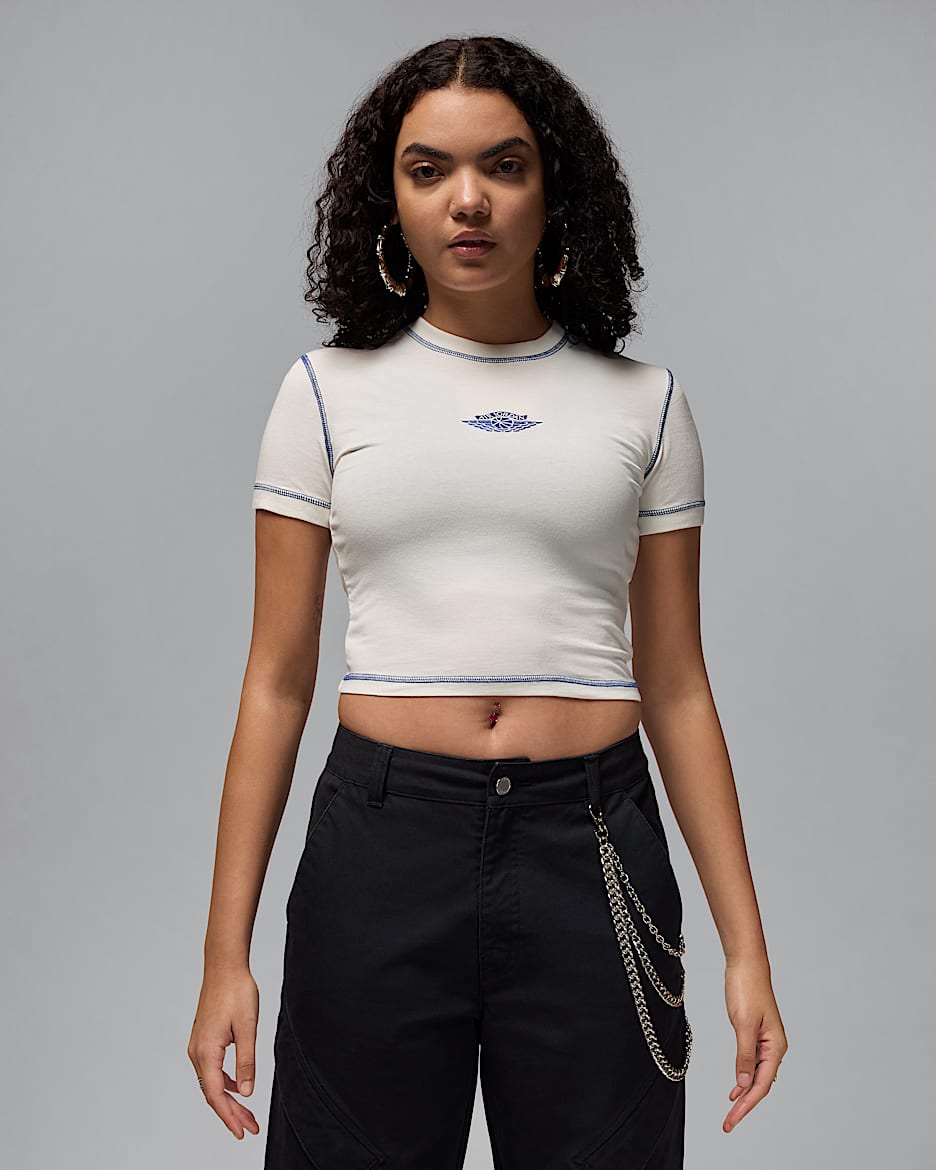 T-shirt court à manches courtes Jordan Rare Air pour femme - Sail