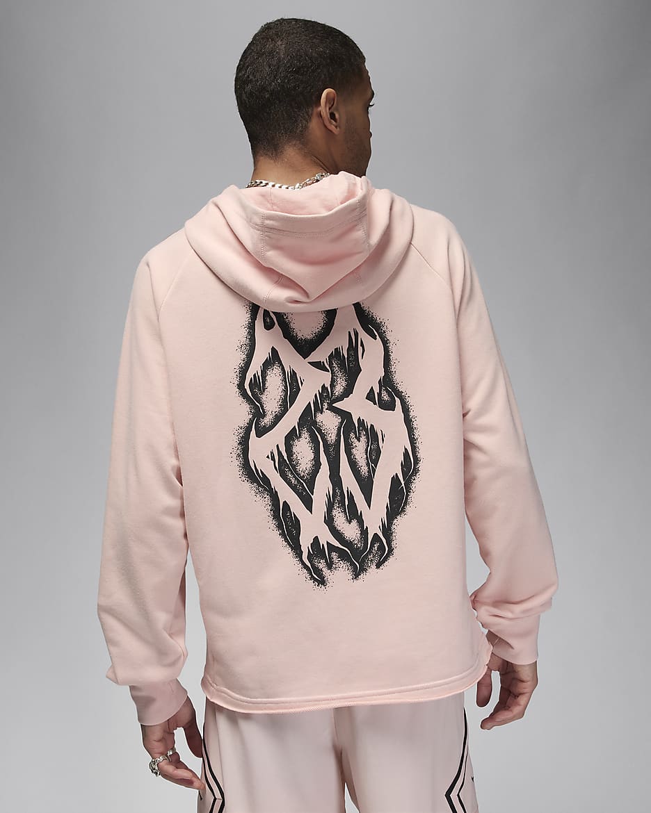 Jordan Dri-FIT Sport fleecehettegenser med grafikk til herre - LEGEND PINK/Svart