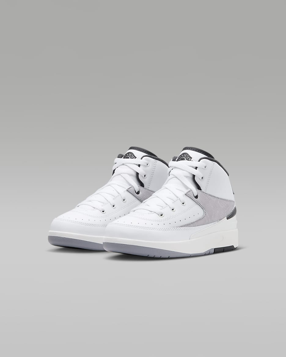 Jordan 2 Retro "Python" Little Kids' Shoes - White/Black/Sail/Fire Red