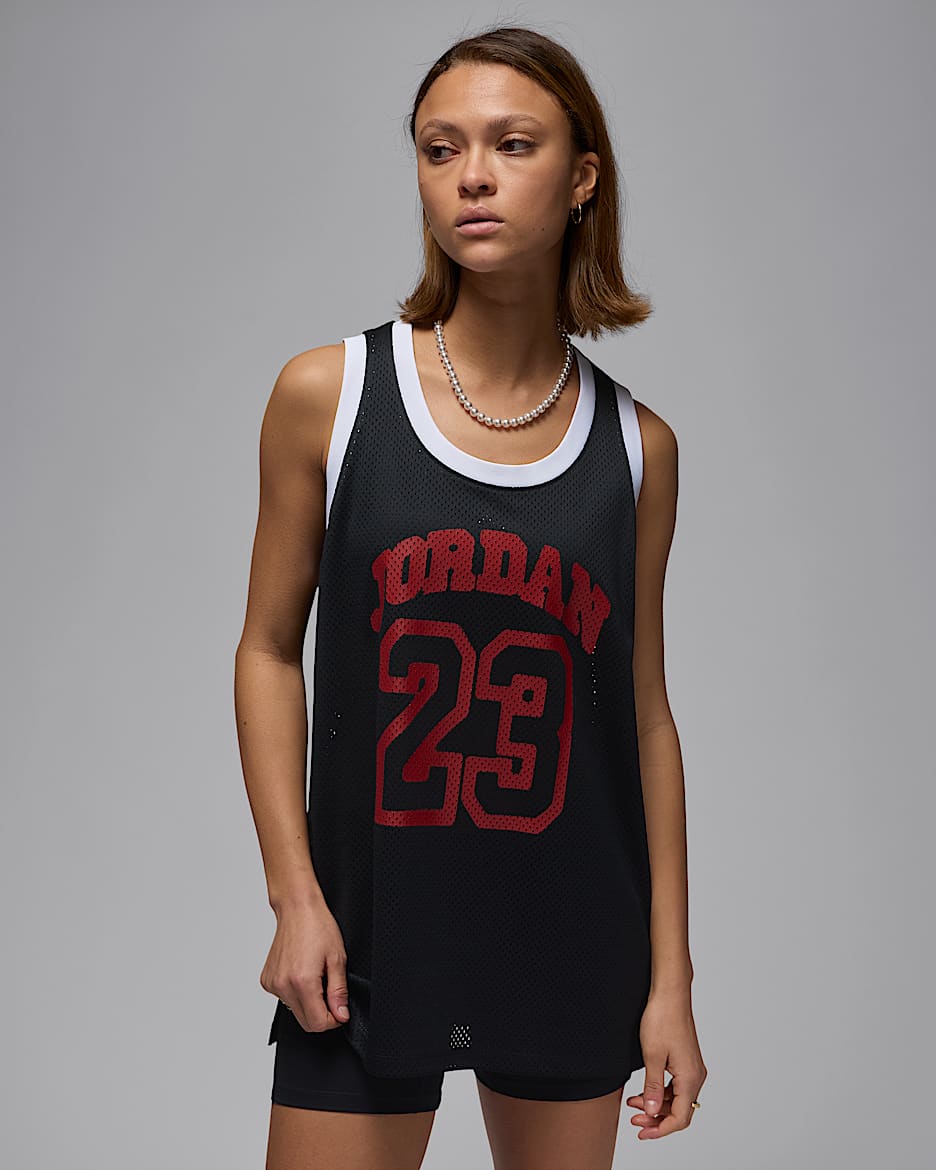 Jordan Jersey para mujer - Negro/Rojo universitario/Blanco