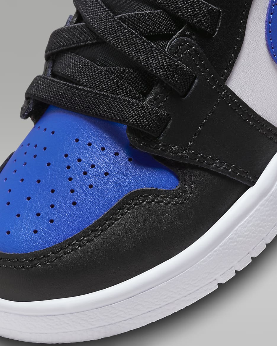 Tenis para niños de preescolar Jordan 1 Low Alt - Blanco/Negro/Blanco/Azul royal