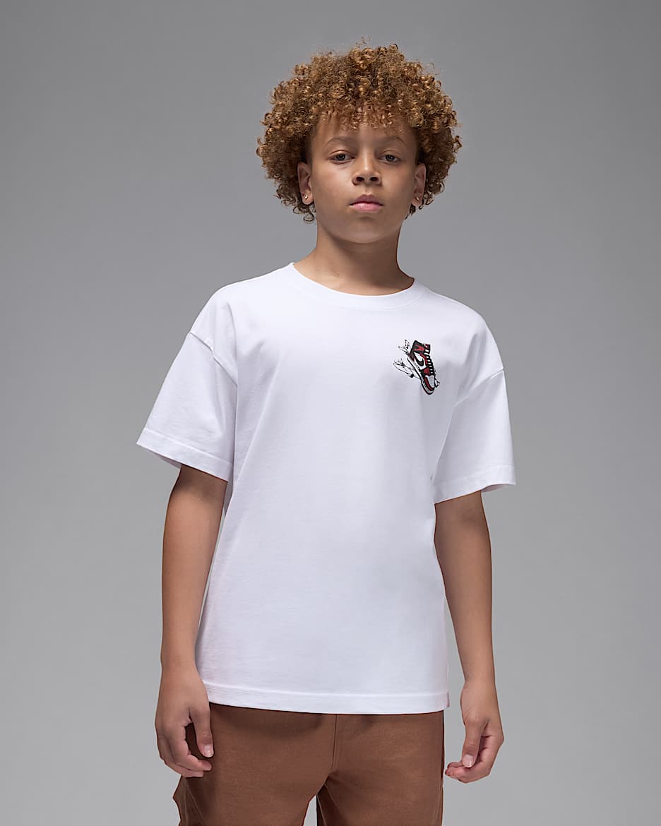 Jordan Big Kids' "Air Jordan Has Landed" T-Shirt - White