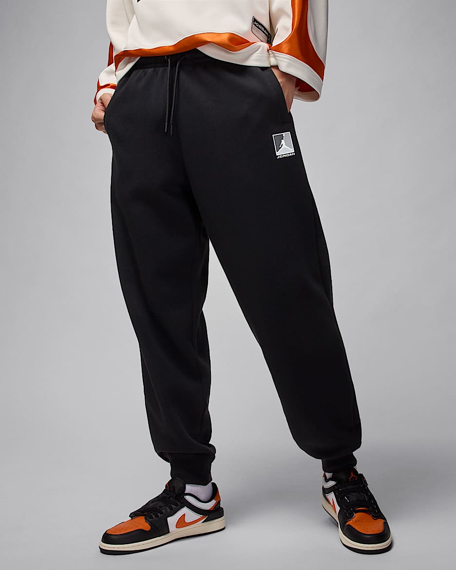 Pantalon en tissu Fleece Jordan Brooklyn pour homme - Noir/Blanc