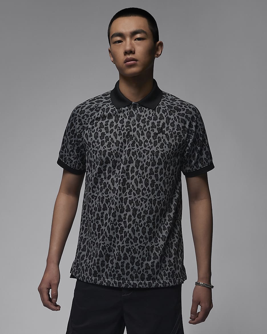 Jordan Dri-FIT Sport Men's Golf Polo - Smoke Grey/Black