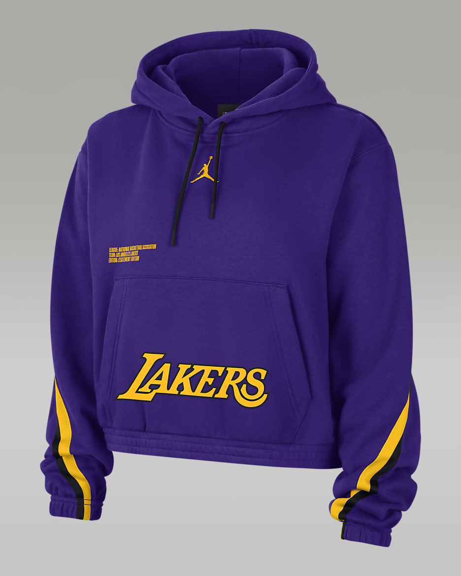 Sudadera con gorro sin cierre de la NBA Jordan de tejido Fleece para mujer Los Angeles Lakers Courtside Statement Edition - Morado campo