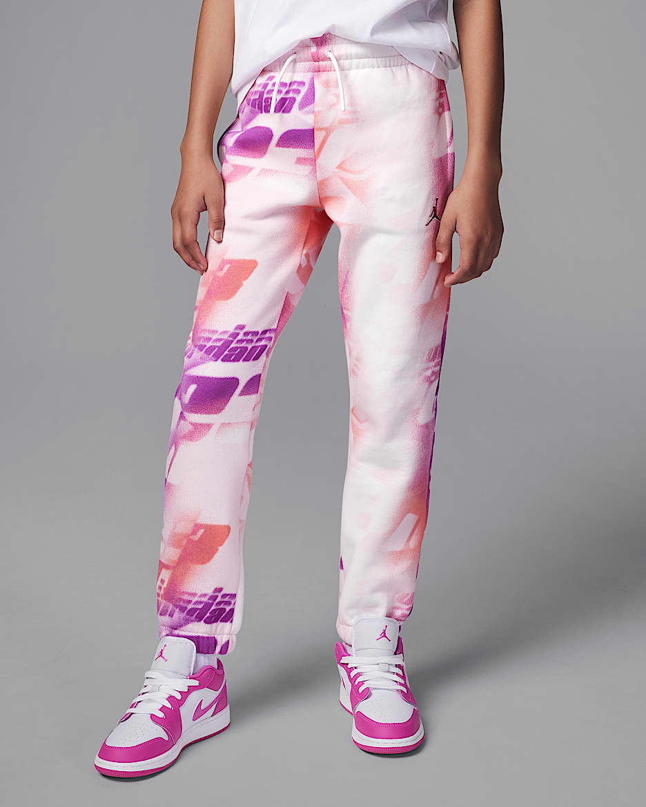 Byxor med tryck Jordan Triple Team för ungdom - Arctic Pink