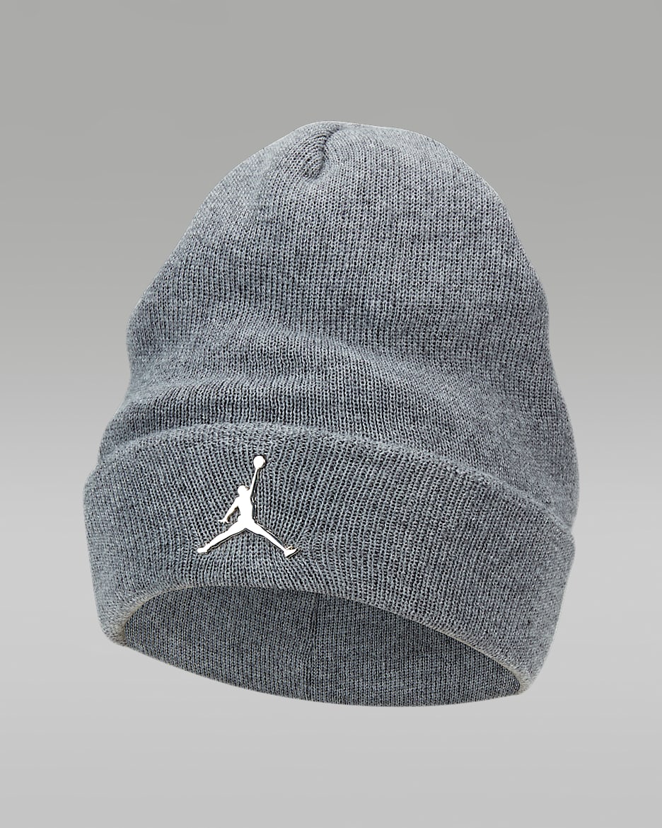 Jordan Beanie mit Bündchen - Carbon Heather