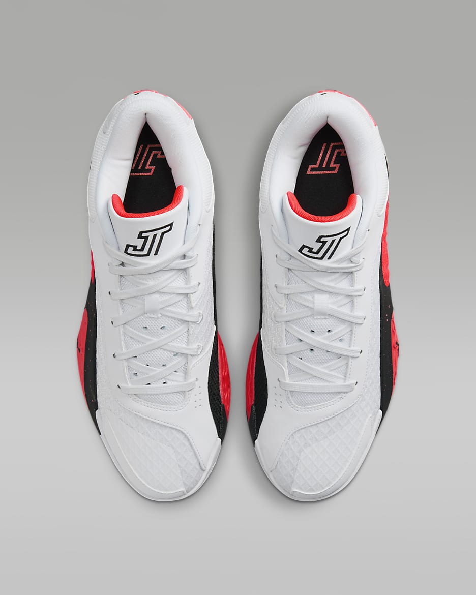 Tatum 2 Basketball Shoes - White/Bright Crimson/Black