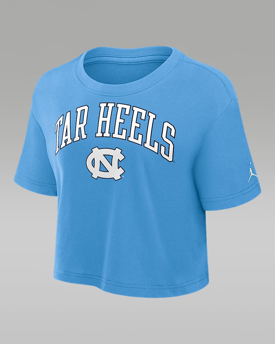 North Carolina Athletic Prep Arch Women's Jordan Brand Dri-FIT College Cropped T-Shirt - Blue