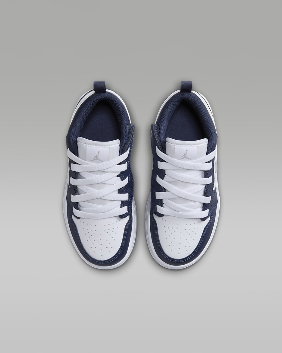 Sapatilhas Jordan 1 Low Alt para criança - Branco/Midnight Navy/Cinzento Wolf