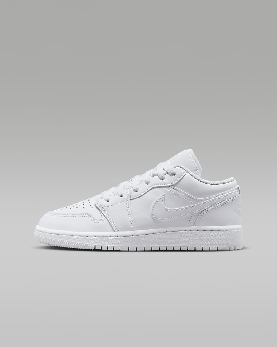 Air Jordan 1 Low cipő nagyobb gyerekeknek - Fehér/Fehér/Fehér