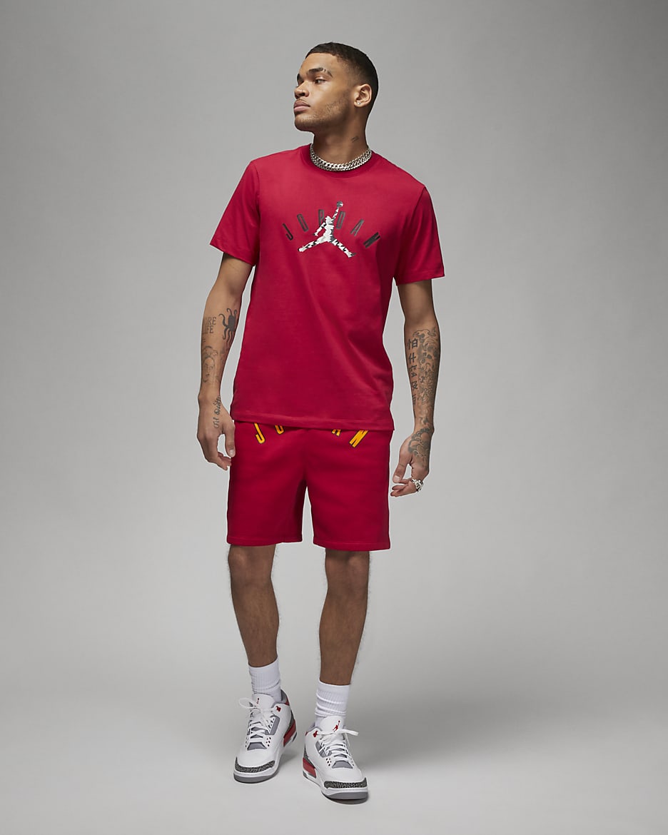 Jordan Flight MVP 男款 T 恤 - Cardinal Red/黑色