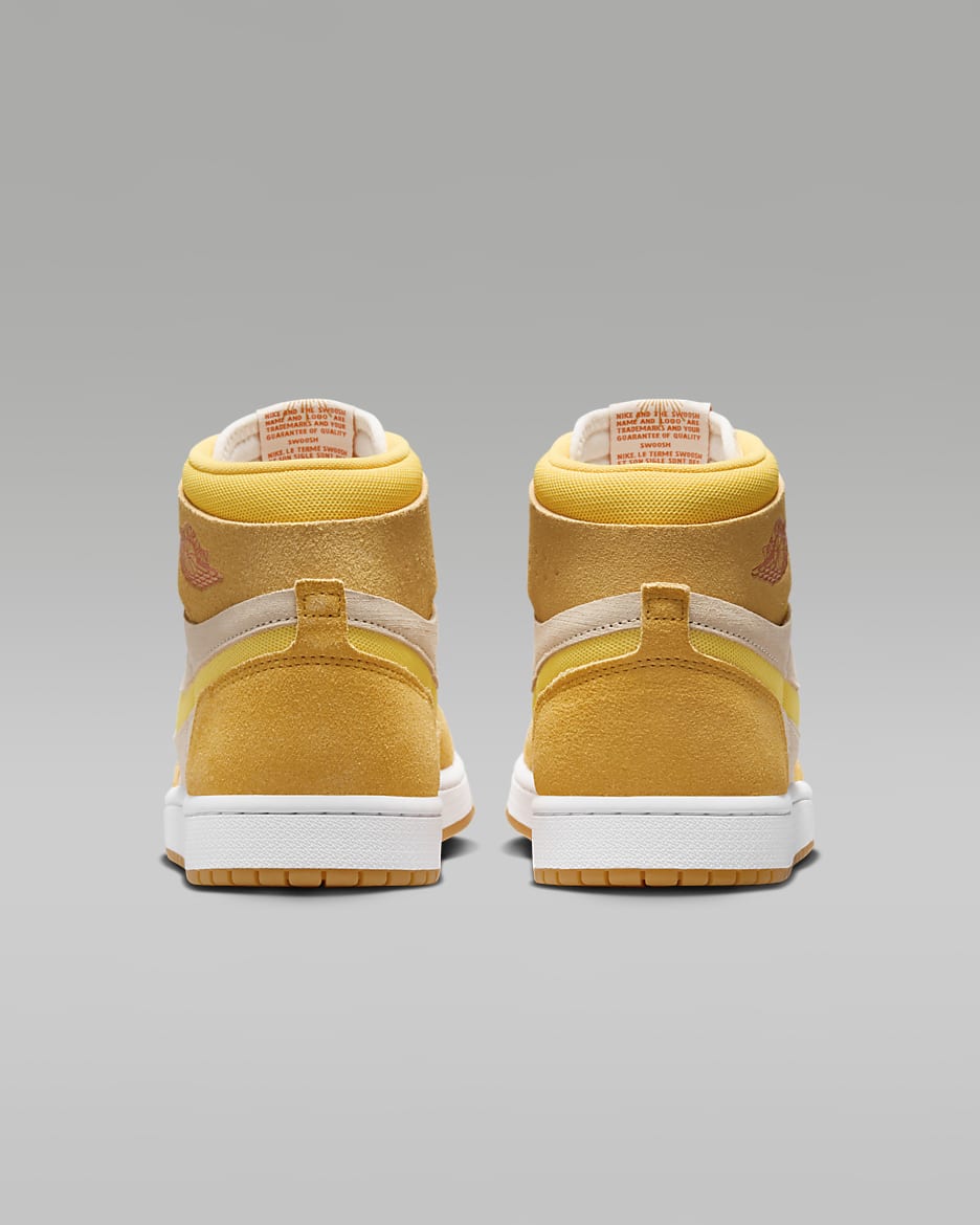 Air Jordan 1 Zoom CMFT 2 Women's Shoes - Yellow Ochre/Pale Vanilla/Safety Orange/Tour Yellow