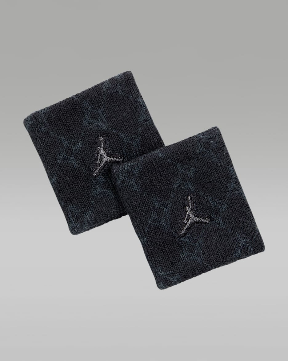 Jordan Muñequeras de rizo Dri-FIT (2 unidades) - Negro/Off Noir/Iron Grey