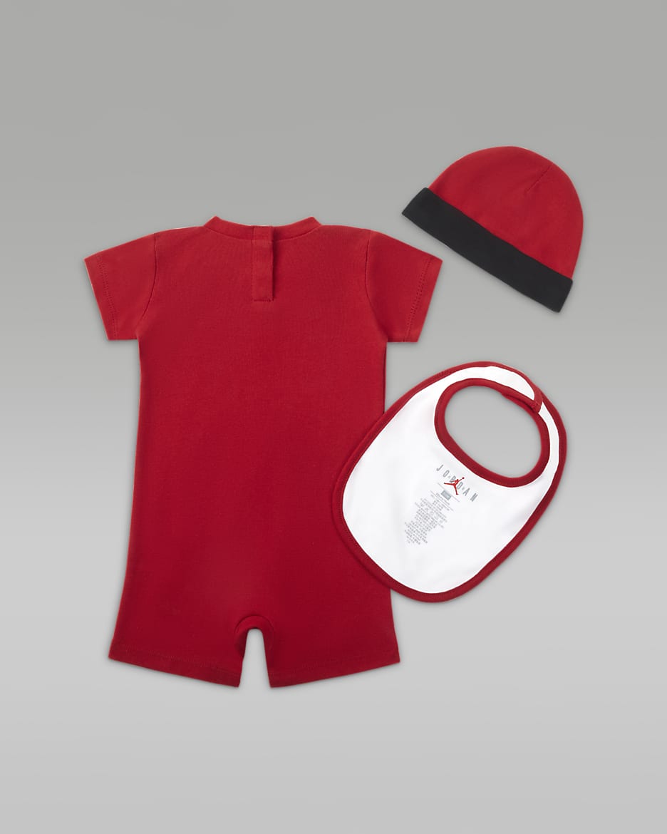 Ensemble combishort trois pièces Jordan Jumpman pour bébé - Gym Red